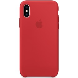 Чехол Apple Silicone Case for iPhone X/XS (красный)