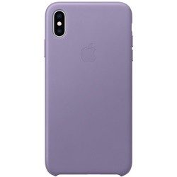 Чехол Apple Leather Case for iPhone XS Max (синий)