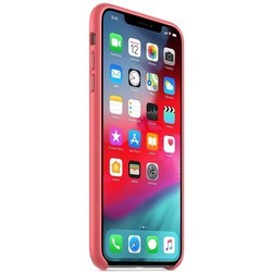Чехол Apple Leather Case for iPhone XS Max (красный)
