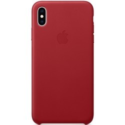 Чехол Apple Leather Case for iPhone XS Max (оранжевый)