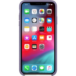 Чехол Apple Leather Case for iPhone XS Max (фиолетовый)