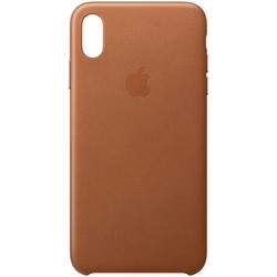 Чехол Apple Leather Case for iPhone XS Max (коричневый)