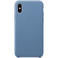 Чехол Apple Leather Case for iPhone X/XS (синий)