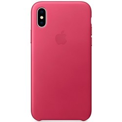 Чехол Apple Leather Case for iPhone X/XS (красный)