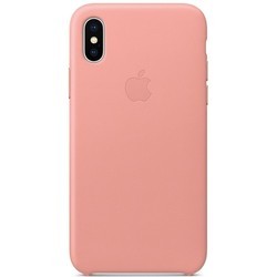 Чехол Apple Leather Case for iPhone X/XS (оранжевый)
