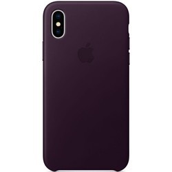 Чехол Apple Leather Case for iPhone X/XS (фиолетовый)