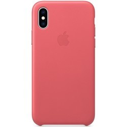 Чехол Apple Leather Case for iPhone X/XS (серый)