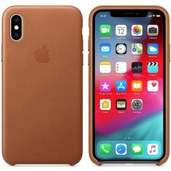 Чехол Apple Leather Case for iPhone X/XS (красный)