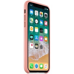 Чехол Apple Leather Case for iPhone X/XS (оранжевый)