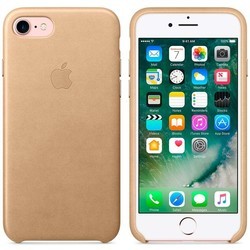 Чехол Apple Leather Case for iPhone 7/8 (графит)