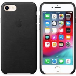 Чехол Apple Leather Case for iPhone 7/8 (серебристый)