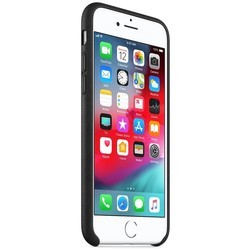 Чехол Apple Leather Case for iPhone 7/8 (черный)