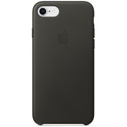 Чехол Apple Leather Case for iPhone 7/8 (графит)