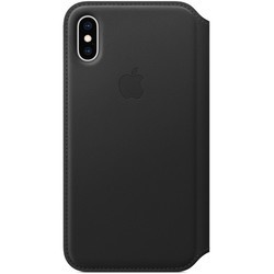 Чехол Apple Leather Folio for iPhone X/XS (песочный)