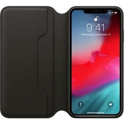 Чехол Apple Leather Folio for iPhone XS Max (зеленый)