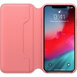 Чехол Apple Leather Folio for iPhone XS Max (фиолетовый)