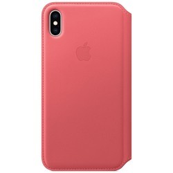 Чехол Apple Leather Folio for iPhone XS Max (синий)