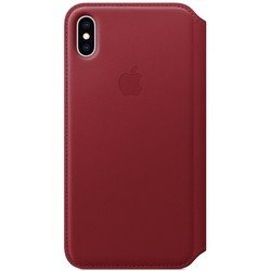 Чехол Apple Leather Folio for iPhone XS Max (красный)
