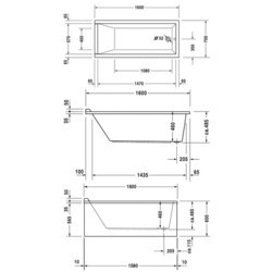 Ванна Duravit Starck 170x70  rectangular