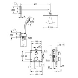 Душевая система Grohe Grohtherm 347340