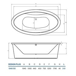 Ванна Koller Pool Design Plus 194x100