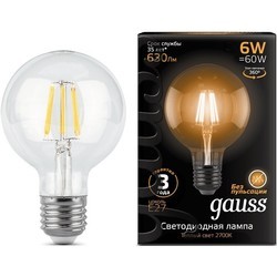 Лампочка Gauss LED G95 6W 2700K E27 105802106