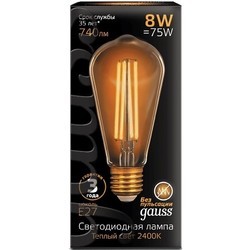 Лампочка Gauss LED ST64 8W 2400K E27 157802008