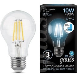 Лампочка Gauss LED A60 10W 4100K E27 102802210-S