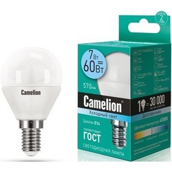 Лампочка Camelion LED7-G45 7W 4500K E14