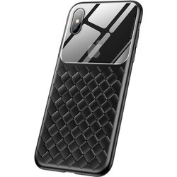 Чехол BASEUS Glass And Weaving Case for iPhone Xs Max (черный)