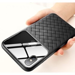 Чехол BASEUS Glass And Weaving Case for iPhone Xs Max (черный)