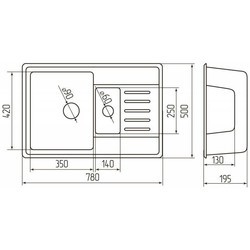 Кухонная мойка ORIVEL Quadro Plus 1.5D (белый)