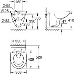 Унитаз Grohe Bau 39491