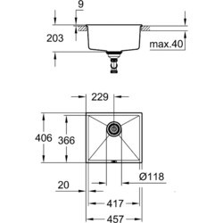 Кухонная мойка Grohe K700 31653 (черный)