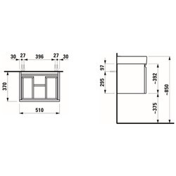 Тумба под умывальник Laufen Pro S 483502 (графит)