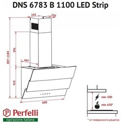Вытяжка Perfelli DNS 6783 B 1100 BL LED Strip