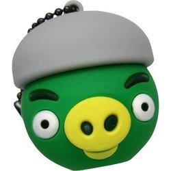 USB Flash (флешка) Uniq Angry Birds Bad Piggies in a Gray Helmet 8Gb