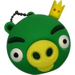 USB Flash (флешка) Uniq Angry Birds Pig with a Crown 4Gb