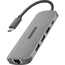 Картридер/USB-хаб Sitecom USB-C to HDMI + Gigabit LAN Adapter