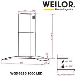 Вытяжка Weilor WGS 6230 BL 1000 LED