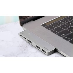 Картридер/USB-хаб BASEUS Thunderbolt C+ Dual Type-C to USB3.0/HDMI/Type-C