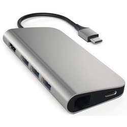 Картридер/USB-хаб Satechi Type-C Multi-Port Adapter 4K with Ethernet (серебристый)
