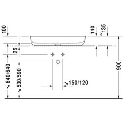 Умывальник Duravit Luv 037980