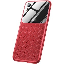 Чехол BASEUS Glass And Weaving Case for iPhone Xr