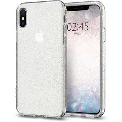 Чехол Spigen Liquid Crystal Glitter for iPhone Xs Max (серебристый)