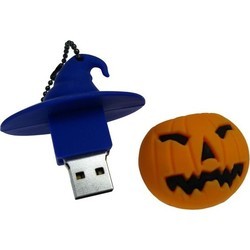 USB Flash (флешка) Uniq Halloween Pumpkin in a Hat 16Gb