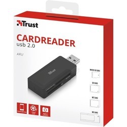Картридер/USB-хаб Trust Aru Mini Card Reader