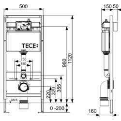 Инсталляция для туалета Tece K400600