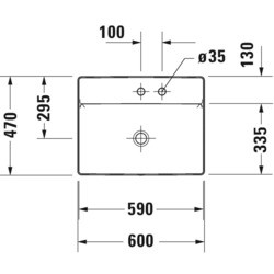 Умывальник Duravit DuraSquare 235460