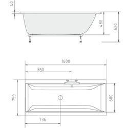 Ванны Polysan Cleo 160x75